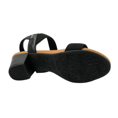 Sandália Usaflex Y8204014 com Elástico Canelado Preto