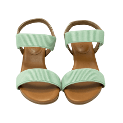Sandália Usaflex Y8204021 Elástico Canelado Verde Mojito