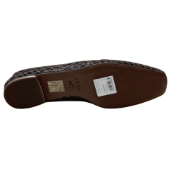 Sapatilha Jorge Bischoff J24684 Loafer em Couro Tramado Café