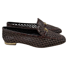 Sapatilha Jorge Bischoff J24684 Loafer em Couro Tramado Café
