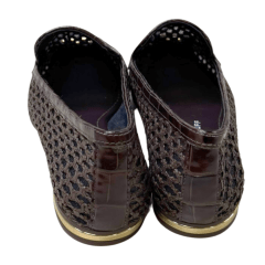 Sapatilha Jorge Bischoff J24684 Loafer em Couro Tramado Café