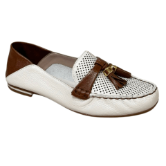 Sapatilha Luz da Lua 60260027 Couro Natural New Ridge Panna