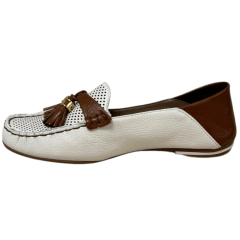 Sapatilha Luz da Lua 60260027 Couro Natural New Ridge Panna