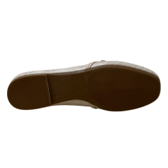Sapatilha Luz da Lua 60260029 Couro Natural Saara Luce Bege