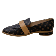 Sapatilha Luz da Lua 60390019 Loafer Couro Monograma Café