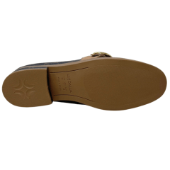 Sapatilha Luz da Lua 60390019 Loafer Couro Monograma Café