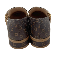 Sapatilha Luz da Lua 60390019 Loafer Couro Monograma Café
