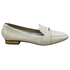 Sapatilha Luz da Lua 80330037 Loafer Couro Natural Panna