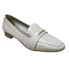 Sapatilha Luz da Lua 80330037 Loafer Couro Natural Panna