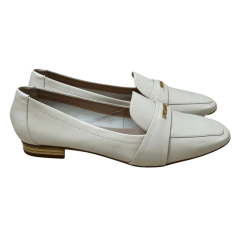 Sapatilha Luz da Lua 80330037 Loafer Couro Natural Panna