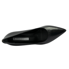 Sapato Jorge Bischoff J156540 Scarpin em Couro Natural Preto