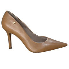 Sapato Luz da Lua 52951500 Scarpin em Couro Natural