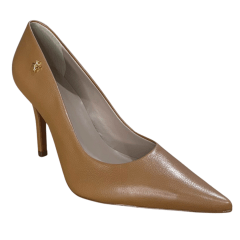 Sapato Luz da Lua 52951500 Scarpin em Couro Natural