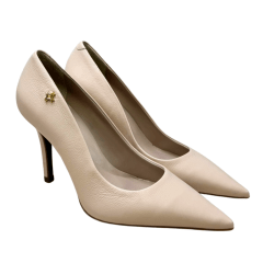 Sapato Luz da Lua 52951500 Scarpin em Couro Natural Bege