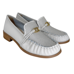 Sapato Luz da Lua 60560012 Mocassim Couro New Ridge Panna
