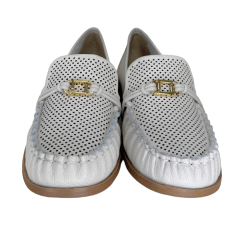 Sapato Luz da Lua 60560012 Mocassim Couro New Ridge Panna