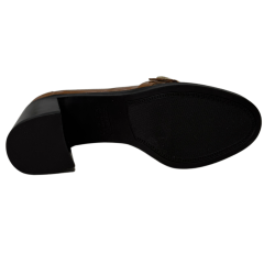 Sapato Luz da Lua 80760003 Couro Natural Verniz Ambar