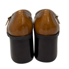 Sapato Luz da Lua 80760003 Couro Natural Verniz Ambar