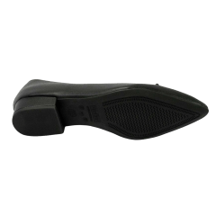 Sapato Usaflex AB6620 Couro Natural com bico fino Preto