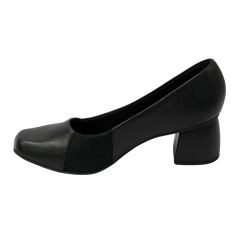 Sapato Usaflex AC2526001 Couro Natural com proteção para Joanete Preto