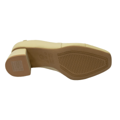 Sapato Usaflex AC2526007 Couro Natural com proteção para Joanete Vanilla Off Nude