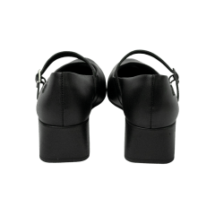 Sapato Usaflex AG1625 Modelo Boneca em Couro Natural Preto