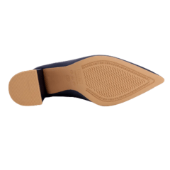 Sapato Usaflex AH0511 Scarpin salto Bloco em Couro Natural