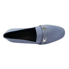 Sapato Usaflex AI2206 Loafer em couro Natural Azul Retrô