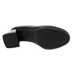 Sapato Usaflex AJ0502 Scarpin em Couro Natural Verniz Preto