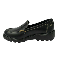 Sapato Usaflex AL1502 Loafer em couro Preto