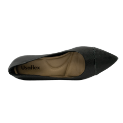 Sapato Usaflex M0501 Scarpin em couro natural Preto