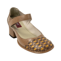 Sapato JGean CK0118 Couro Natural com Fecho de Contato NUMERAÇÃO ESPECIAL