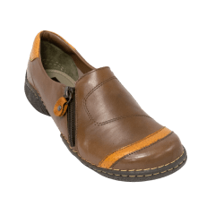 Sapato JGean CL0034 Couro legítimo com Fecho lateral para calce rápido