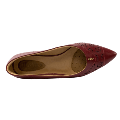 Sapato Usaflex AB6613001 Sapato em Couro Natural Vermelho Rebu