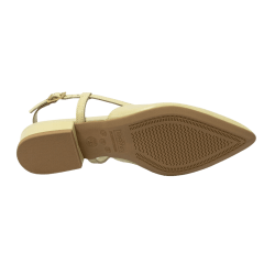 Sapato Usaflex AB6615003 SlingBack em Couro Natural com palmilhas em Gel