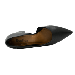 Sapato Usaflex AH0508 Scarpin em Couro Natural 