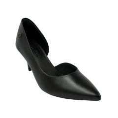 Sapato Usaflex Z7613002 Scarpin em Couro Natural com Fenda Lateral