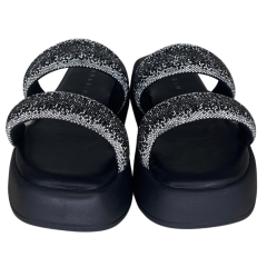 Tamanco Ramarim 2439207 Papete com Strass Preto