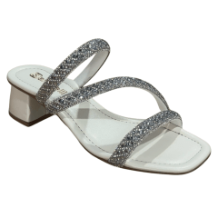 Tamanco Santinelli 1658-003-252 Strass Marfim