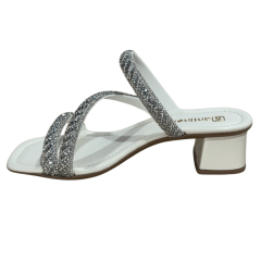 Tamanco Santinelli 1658-003-252 Strass Marfim