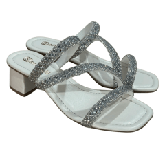 Tamanco Santinelli 1658-003-252 Strass Marfim