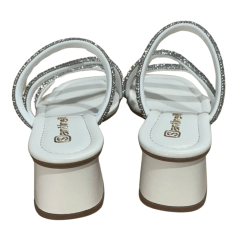 Tamanco Santinelli 1658-003-252 Strass Marfim