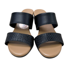 Tamanco Usaflex AE3201 Couro Natural Preto