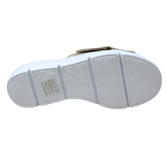 Tamanco Usaflex AL4300 Couro Natural Dourado