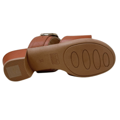 Tamanco Usaflex UD1200 Couro Natural Caramelo
