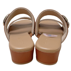 Tamanco Usaflex UD1200 Couro Natural Caramelo