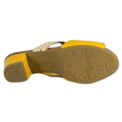 Tamanco Usaflex AC0501 Aramado com Elástico Amarelo