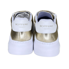 Tênis Bottero 365105 Hobart Couro Natural Dourado