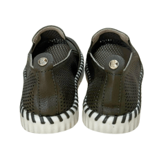 Tênis Bottero 374112 Twister Couro Natural Burnish Oliva