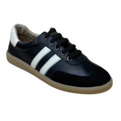 Tênis JGean GP0001 Couro Natural Preto